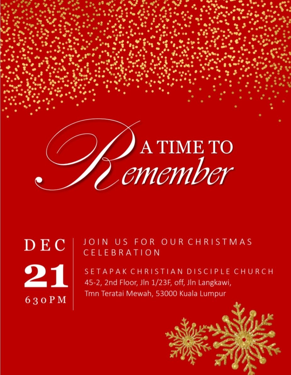 Join us for the Christmas celebration!